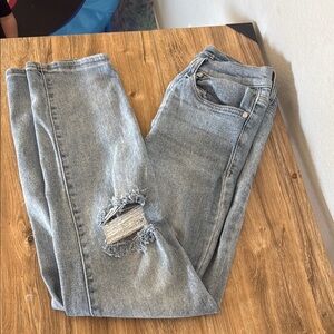 Classic Blue Distressed Women's Jeans